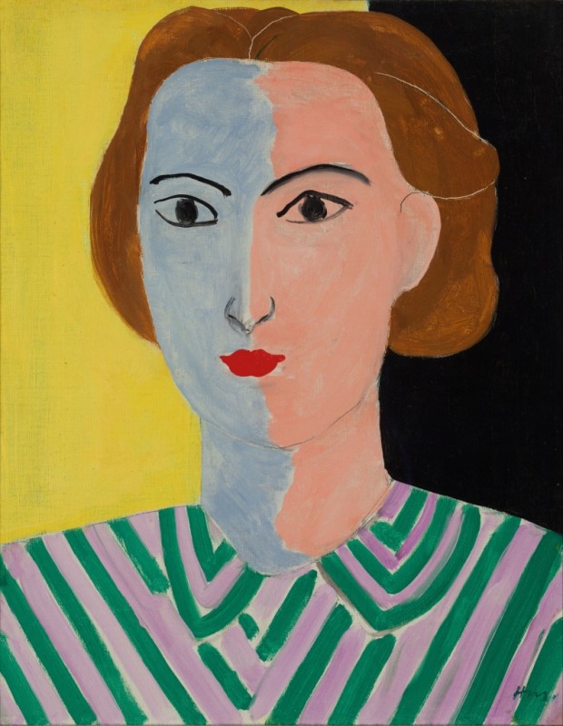 Portrait with Pink and Blue Face, 1936-1937 | Matisse