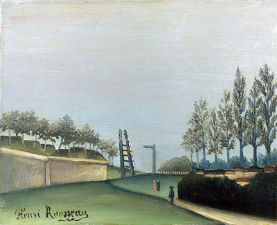 View of the Fortifications to the left of the Gate of Vanves, 1909 | Henri Rousseau | Painting Reproduction