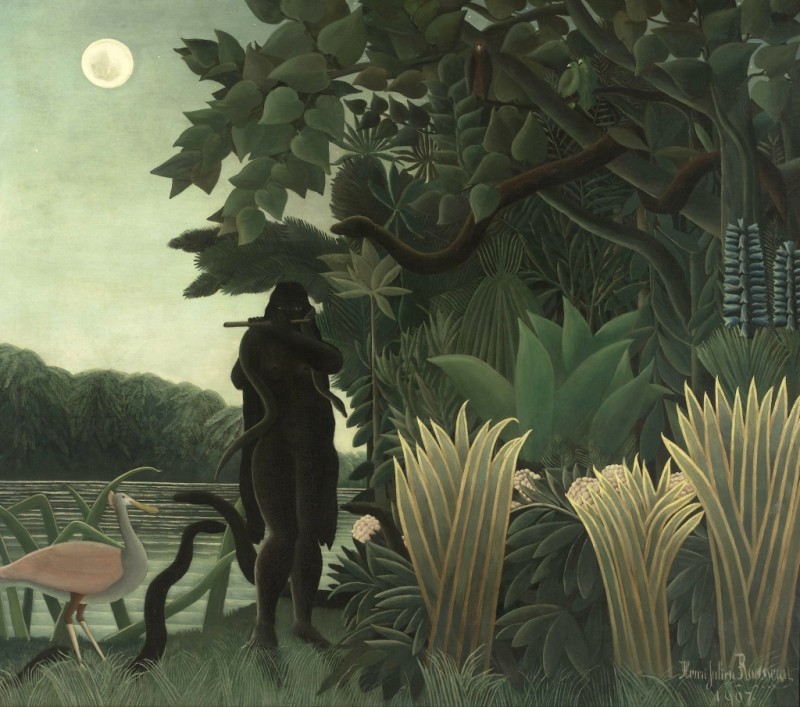 Die Schlangenbeschwörerin, 1907 | Henri Rousseau
