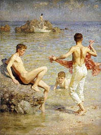 Gleaming Waters, 1910 by Tuke | Painting Reproduction