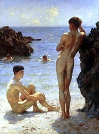 Lovers of the Sun, 1923 von Tuke | Gemälde-Reproduktion
