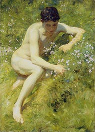In the Meadow, 1906 by Tuke | Painting Reproduction