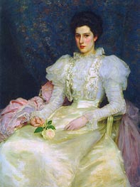Miss Muriel Lubbock, 1897 by Tuke | Painting Reproduction