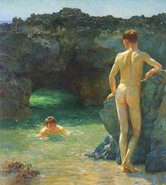 Green Waterways, 1925 by Tuke | Painting Reproduction