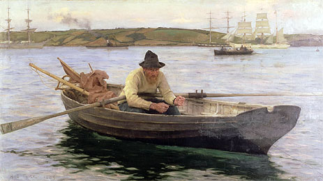 The Fisherman, 1889 | Tuke | Painting Reproduction