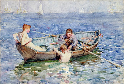 August Blue, 1915 by Tuke | Painting Reproduction