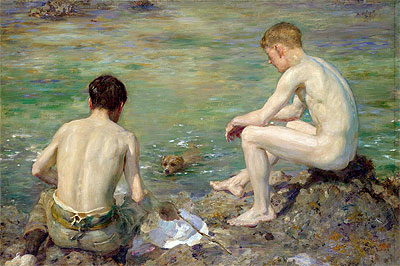 Three Companions, 1906 by Tuke | Painting Reproduction