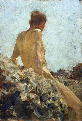 Nude Study, n.d. by Tuke | Painting Reproduction