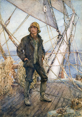The Look-Out (The Lookout Man) | Tuke | Painting Reproduction