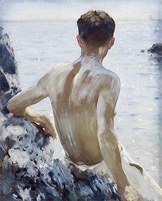 Beach Study, c.1928 | Tuke | Painting Reproduction