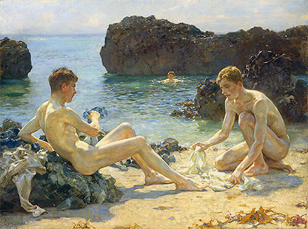The Sun Bathers, 1927 | Tuke | Painting Reproduction