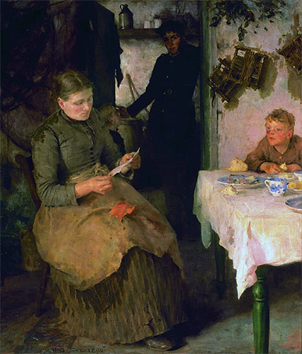 The Message, 1890 | Tuke | Gemälde Reproduktion