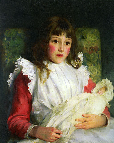 Portrait of Molly Dalrymple, 1891 | Tuke | Gemälde Reproduktion