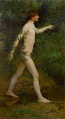 A Woodland Bather, 1893 | Tuke | Painting Reproduction