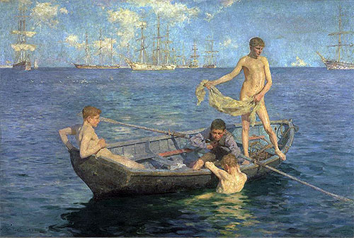 August Blue, c.1893/94 | Tuke | Gemälde Reproduktion