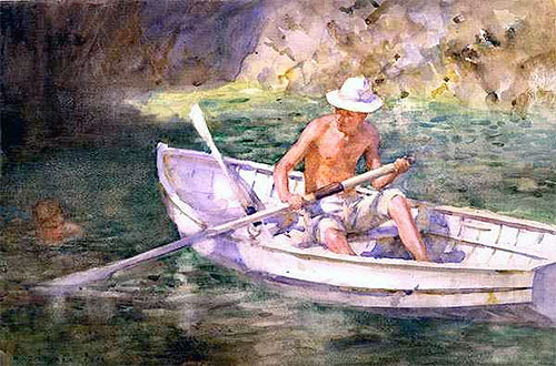 Green Waters, 1911 | Tuke | Painting Reproduction