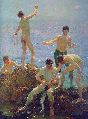 Midsummer Morning, 1907 | Tuke | Painting Reproduction