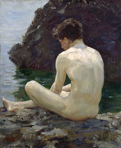 July Sun, 1913 | Tuke | Gemälde Reproduktion