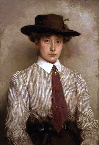Portrait of Ida Hamilton, 1909 | Tuke | Painting Reproduction