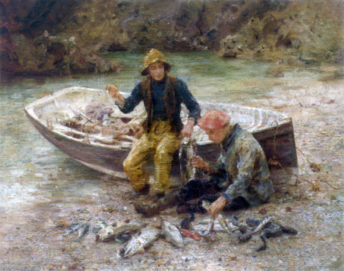 The Good Catch, 1913 | Tuke | Painting Reproduction