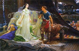Tristan and Isolde, undated by Herbert James Draper | Painting Reproduction