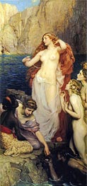 The Pearls of Aphrodite, 1907 by Herbert James Draper | Painting Reproduction