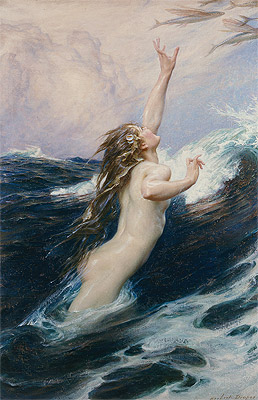 Flying Fish, 1910 by Herbert James Draper | Painting Reproduction