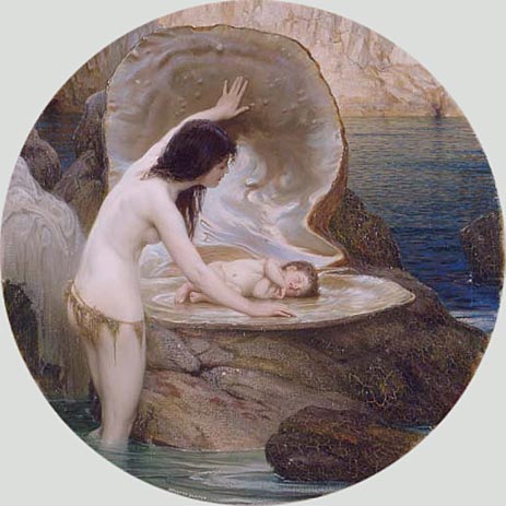 A Water Baby, c.1900 | Herbert James Draper | Gemälde Reproduktion