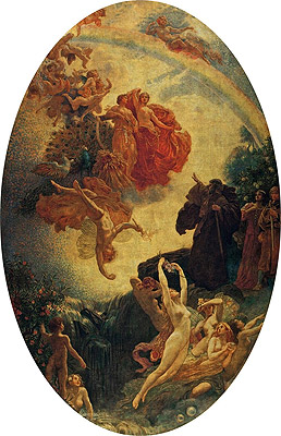 Prospero Summoning Nymphs and Deities, 1903 by Herbert James Draper | Painting Reproduction