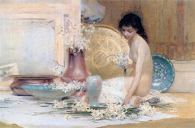 In the Studio, n.d. by Herbert James Draper | Painting Reproduction