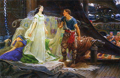 Tristan and Isolde, undated | Herbert James Draper | Painting Reproduction