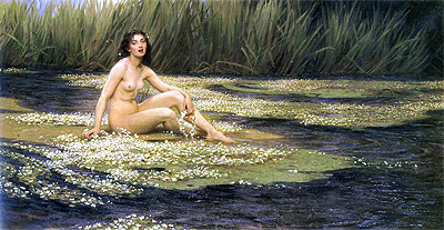 The Water Nixie, 1908 | Herbert James Draper | Gemälde Reproduktion