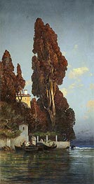 A Villa in Venice, undated by Hermann David Salomon Corrodi | Painting Reproduction