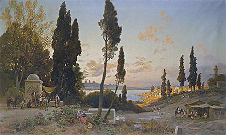 View across the Bosphorus, Constantinople, n.d. | Hermann David Salomon Corrodi | Gemälde Reproduktion