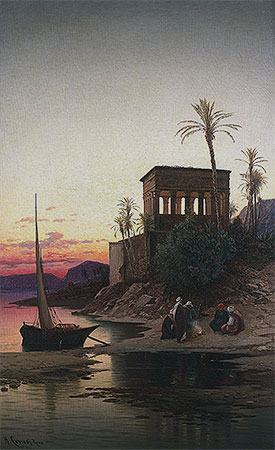 Der Kiosk des Trajan, Philae am Nil | Hermann David Salomon Corrodi | Gemälde Reproduktion
