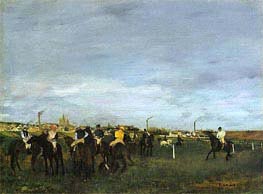 Die Rennen, c.1873 von Degas | Gemälde-Reproduktion
