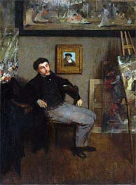 James-Jacques-Joseph Tissot, c.1867/68 by Degas | Painting Reproduction