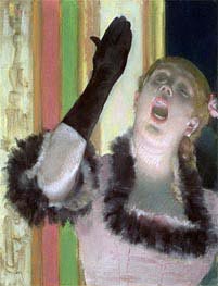 Cafe singer, c.1878 by Degas | Painting Reproduction