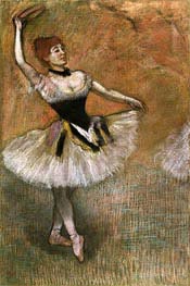 Dancer with Tambourine, c.1882 by Degas | Painting Reproduction