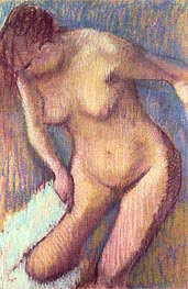 Woman Drying Herself, undated by Degas | Painting Reproduction