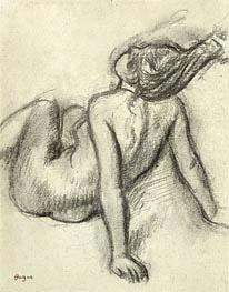 Woman Having Her Hair Styled , undated von Degas | Gemälde-Reproduktion