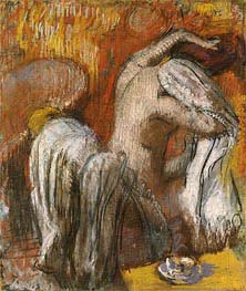 Woman Drying Herself, undated by Degas | Painting Reproduction