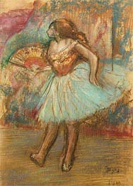 Dancer with a Fan, c.1895/00 by Degas | Painting Reproduction