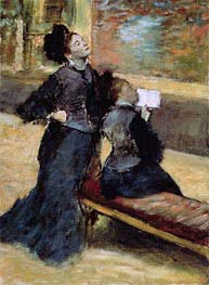Visit to a Museum, c.1879/80 by Degas | Painting Reproduction