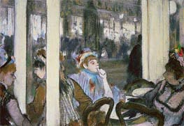 Women on a Cafe Terrace, 1877 by Degas | Painting Reproduction