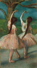 Dancers in Pink, c.1883 by Degas | Painting Reproduction
