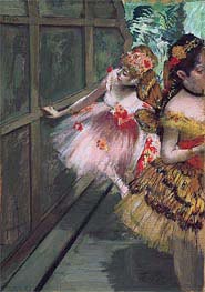 Dancers in the Wings, 1880 by Degas | Painting Reproduction