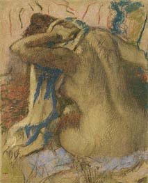 Woman Drying Her Hair, 1885 by Degas | Painting Reproduction