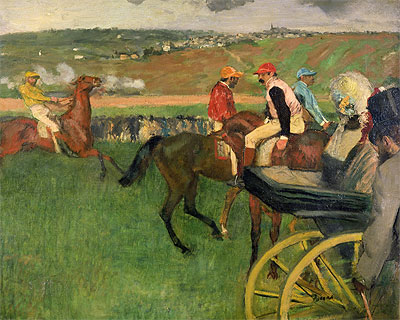 Hobbysportler auf der Rennbahn | Edgar Degas | Gemälde Reproduktion