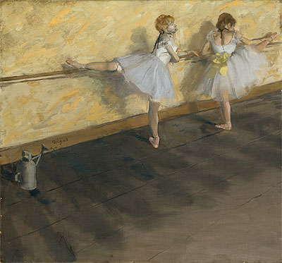 Dancers Practicing at the Barre, 1877 | Degas | Painting Reproduction
